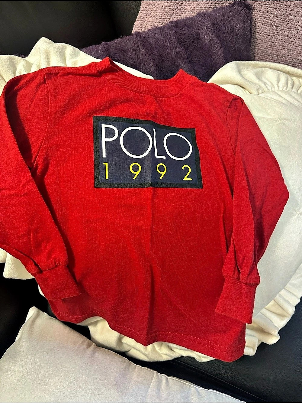 Polo Ralph Lauren Polo 1992 Cotton Long-Sleeve Tee Long-Sleeve Tee Red Boys Size